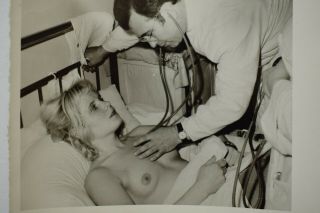 Semi Nude Pretty Women Medical Examination Unusual Pinup Voyeur Vintage Photo