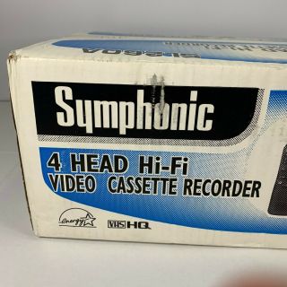 Symphonic SL260A 4 Head Hi - Fi Stereo Video Cassette Recorder VCR VHS wRemote 2