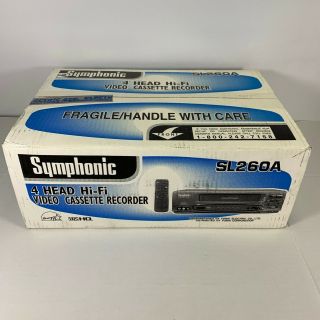 Symphonic SL260A 4 Head Hi - Fi Stereo Video Cassette Recorder VCR VHS wRemote 7