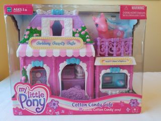 My Little Pony Cotton Candy Cafe Playset G3 Mlp Complete Box 2003 Vintage