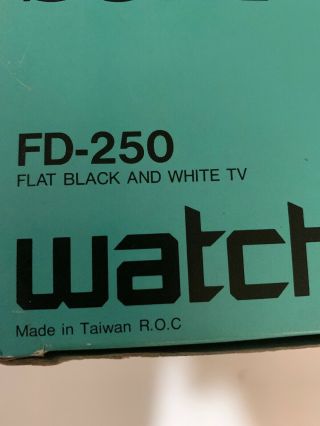 Vintage Sony Watchman FD - 250 Handheld LCD Black & White TV Taiwan NOS 1989 7
