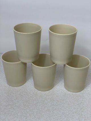Vintage Tupperware Almond 6 oz Juice Cups Small Tumblers 1251 Set of 6 3