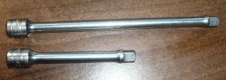 2 X Vintage Snap - On Long 3/8 " Drive Extension Fx - 8 8 " & Fx - 4 4 "