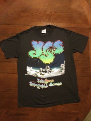 Yes Band Vintage Concert Tour T - Shirt 1991 Jon Anderson Steve Howe Chris Squire