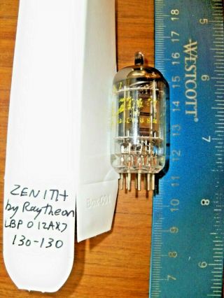 Strong Zenith By Raytheon Long Black Plate O Getter 12ax7 / Ecc83 Tube - 130/130