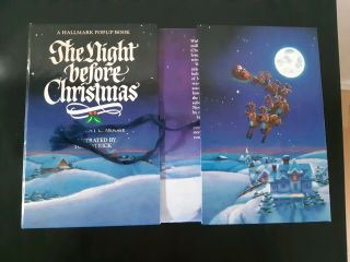Hallmark The Night Before Christmas Pop Up Book Vintage 1980 