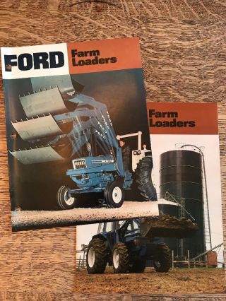 2 Vintage Ford Farm Loaders Brochures Dealer Advertising Implements