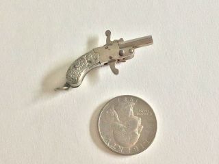 Vintage Miniature Toy Cap Gun Berloque Pistol Austria Fob Charm Key Chain