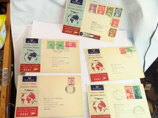 Vintage B O A C Comet First Flight Stamp Covers