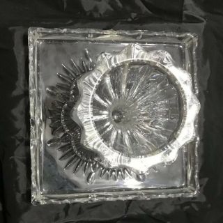 VINTAGE SHANNON CRYSTAL DESIGNS OF IRELAND SQUARE CAKE PLATE STAND 2