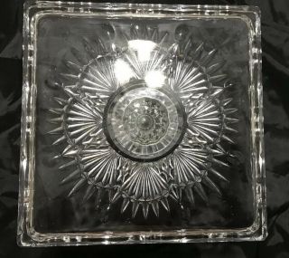 VINTAGE SHANNON CRYSTAL DESIGNS OF IRELAND SQUARE CAKE PLATE STAND 4