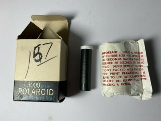 Vintage Black & White Polaroid 3000 Speed Land Picture Roll Type 47 Film 1969