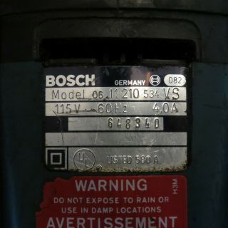 Bosch Bulldog Rotary Hammer Drill 11210VSR Electric w/Vtg Carrying Case 4