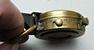 Casella Military Magnetic Marching Compass Vintage R M Tyler WW1 6