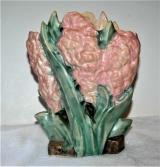 Vintage Mccoy Pink Hyacinth Flower Vase Exc
