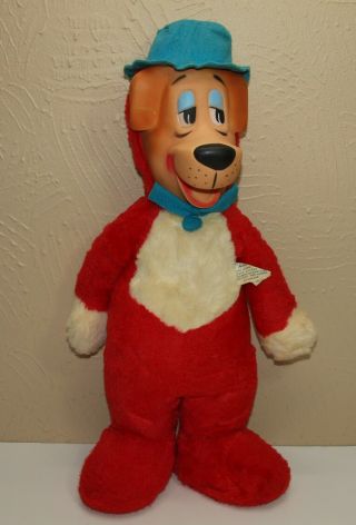 Vintage Hanna Barbera Knickerbocker Huckleberry Hound Plush Stuffed Toy