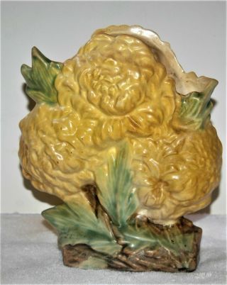 Vintage Mccoy Chrysanthemum Yellow Flower Vase
