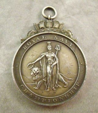 Vintage British Military Royal Navy Solid Silver Running Sporting Medal Phillips