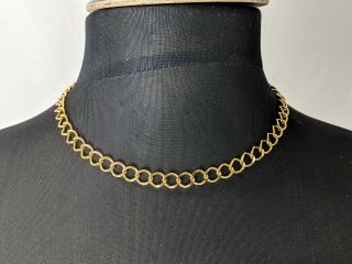 Lovely Vintage Gold - Tone Open Link Chain Necklace By Trifari Jewellery 1960s