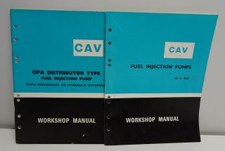 Vintage Cav Fuel Injection Pump Workshop Manuals X 2