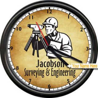 Surveyor Surveying And Engineering Land Tools Personalized Vintage Wall Clock