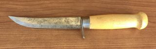 Vintage Kj Mora Sweden Hunting Knife W/ Leather Sheath