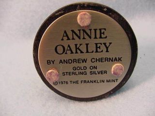 Vintage Franklin Annie Oakley Gold On Sterling Figure 1976 3