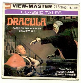 Vintage Gaf View Master Dracula 3 Reel Set Bram Stoker Gothic Vampire Count Old