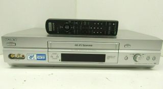 Sony Slv - N750 Vhs Player 4 Head Hi - Fi Stereo Video Cassette Recorder Vcr