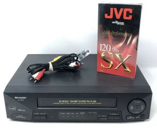Sharp Vcr Vhs Player Vc - A410u 4 Head Hi - Fi Vcr Video Cassette Vhs Recorder