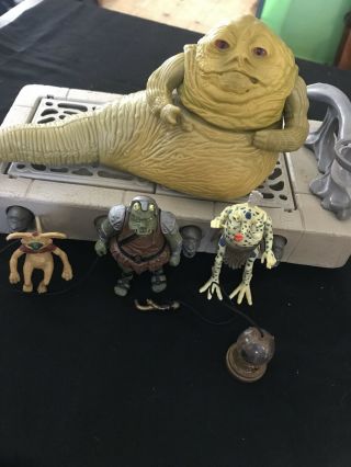 Vintage Star Wars Jabba The Hutt Kenner Playset 1983 Complete With Extra Figures