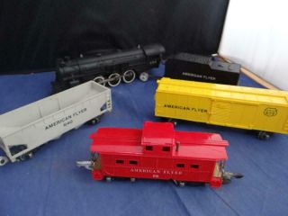 Vintage American Flyer S Scale Steam Locomotive 290,  3 Freight Cars Gy6407