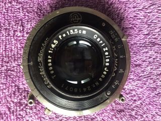 Graflex Carl Zeiss Jena Tessar 1:4.  5 13.  5cm (135mm) Lens Vintage