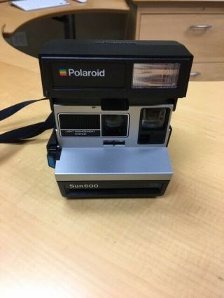 Polaroid Instant Film Camera Sun 600 Se Box And Paperwork