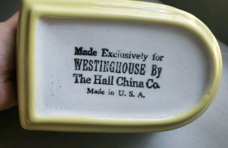 Vintage Hall China Company Westinghouse Refrigerator Dish Yellow 4