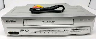 Sylvania 6260vf Vcr 4 - Head Hi - Fi Stereo Vhs Player Recorder Great Cond