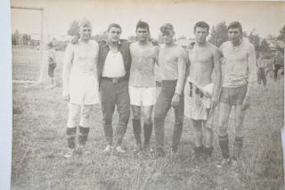Shirtless Handsome Young Men Football Team Gay Int Vintage Photo