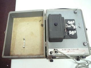 Vintage Keystone Sixty 8mm Projector w/ Carrying Case Case & Pickup Reel 3