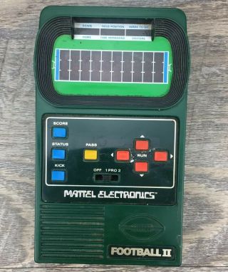 Og Mattel Classic Football 2 Vintage 1978 Handheld Electronic Game -