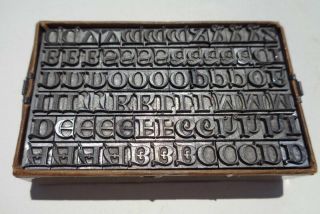 Lead Letterpress Type 18pt Vintage Fancy Font Uncials 2
