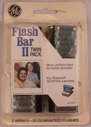 Ge Flash Bar Ii Twin Pack For Polaroid Sx - 70 Film Cameras Open Box