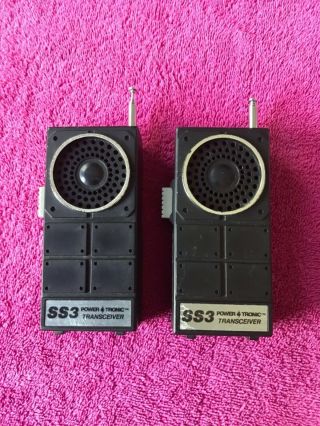 Ss3 Power Tronic Transceiver Walkie Talkie Set - Vintage 1982 - Model 30033