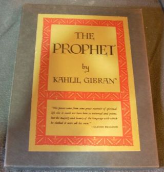 The Prophet Kahlil Gibran Hb Borzoi Knopf 30th Ptg 1989 86 Pgs Slip Case Vf