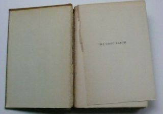 The GOOD EARTH Pearl S Buck First Edition 1st Hardcover 1931 John Day Company 3