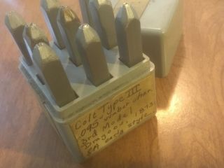 Vintage Steel Numbers Punch Stamp Die Set Machinist Tool Boxes See Photos 3