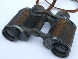 Vintage Carl Zeiss Jena Deltrintem 8x30 Binoculars With Case