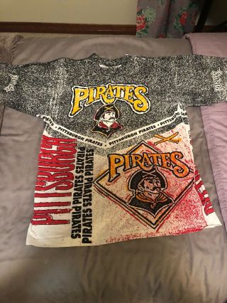 Vintage Pittsburgh Pirates T Shirt 1991 All Over Print