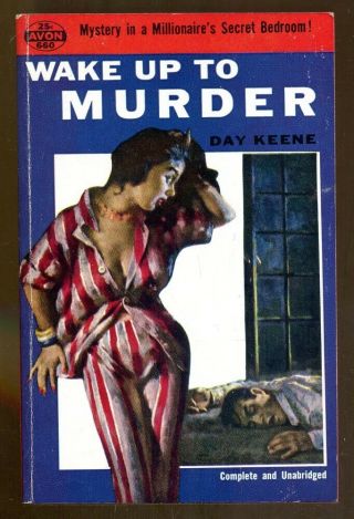 Wake Up To Murder By Day Keene - Vintage Avon Mysteryl Paperback - 1955