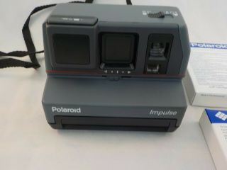 Vintage Polaroid Impulse Instant Film Camera With Strap One and Film 2