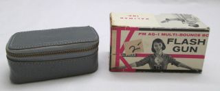 Vintage Kalimar Camera Flash Gun Pm Ag - 1 Multi Bounce Bc Case